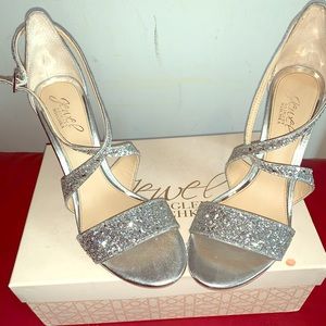Glitter sandals gently used size 8